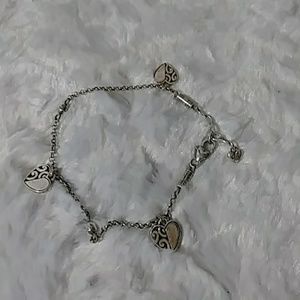 Brighton ankle bracelet 3 Hearts silver